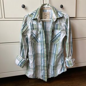 EUC Hollister Men’s Plaid Snap Up Shirt
